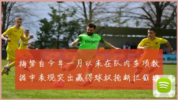 梅努自今年一月以来在队内多项数据中表现突出赢得球权抢断拦截均名列前茅